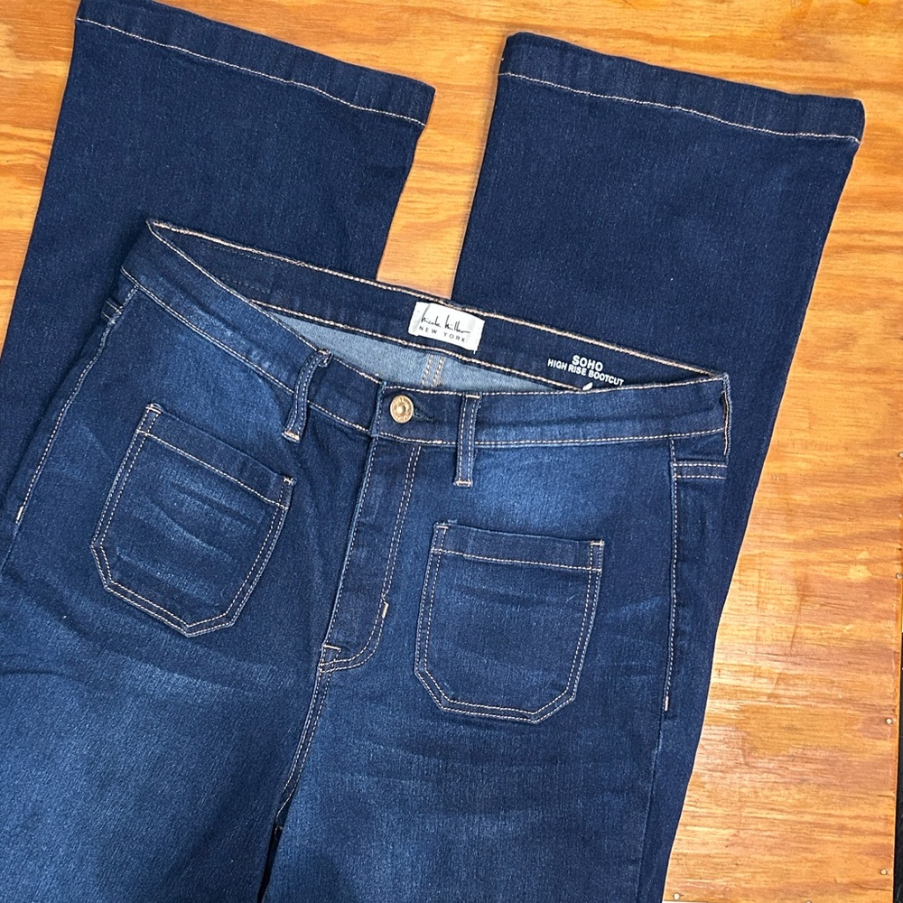 Nicole Miller New York Dark Blue Women's high rise bootcut jeans